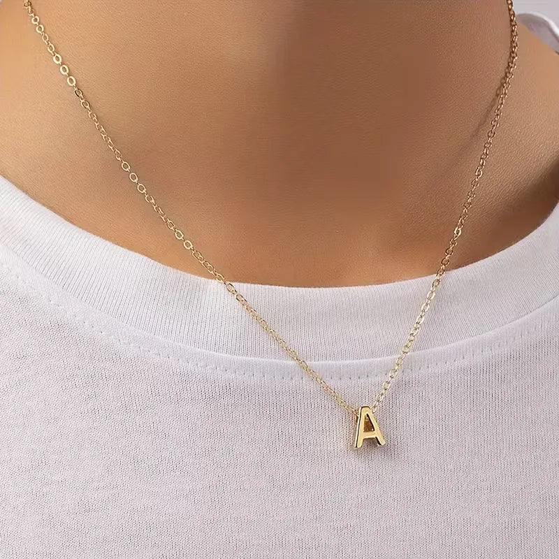 Golden-tone Letter Pendant