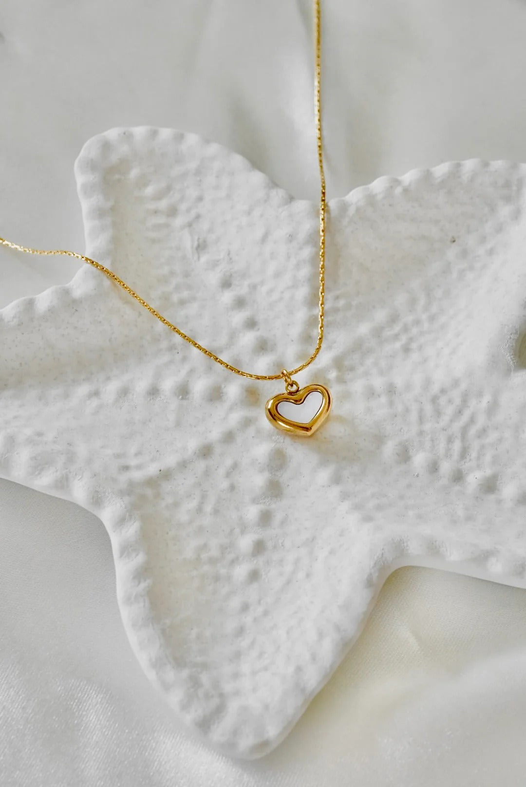 White Quartz Heart Necklace