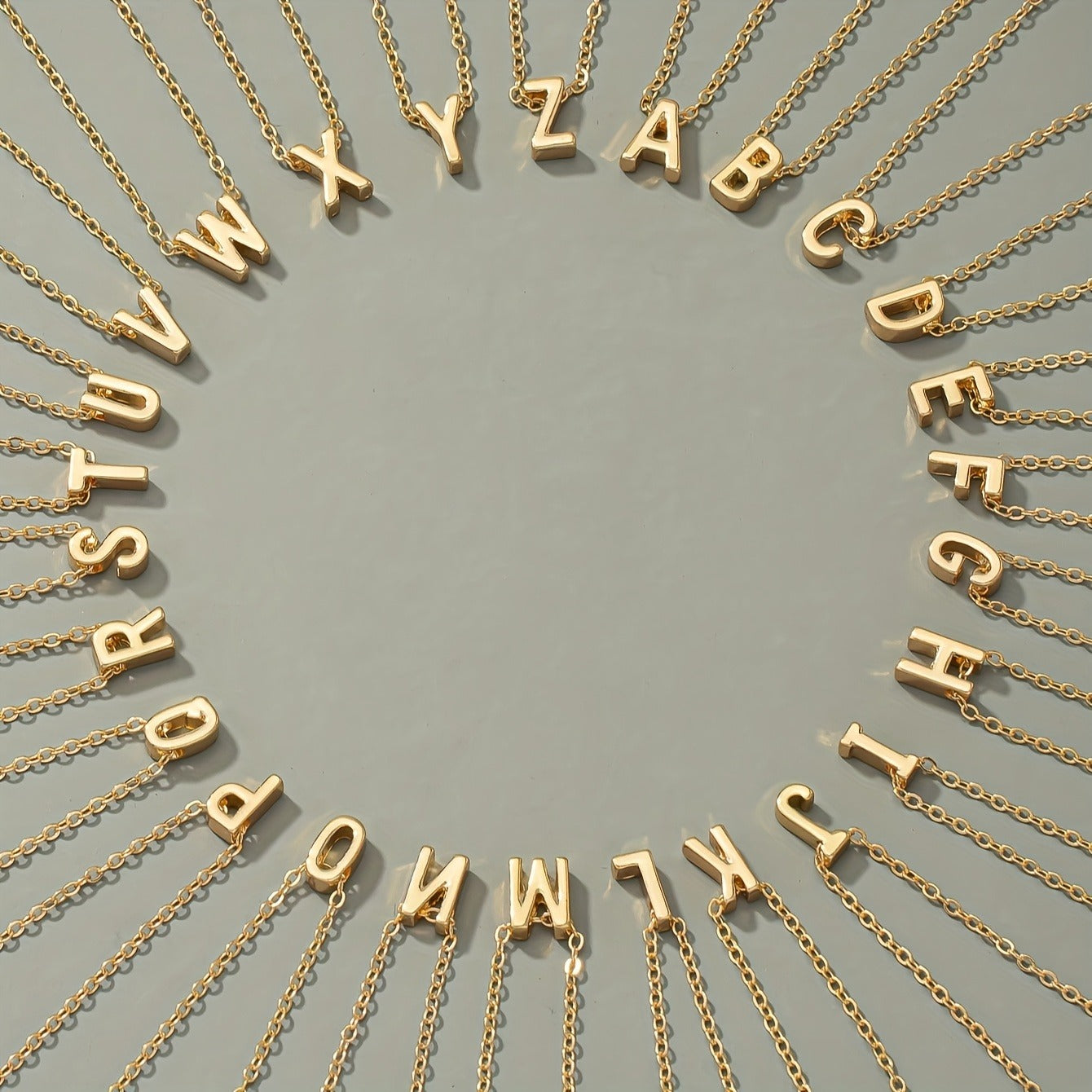 Golden-tone Letter Pendant
