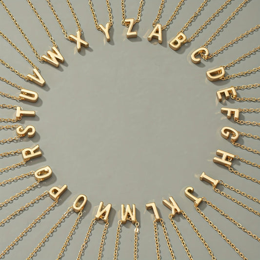 Golden-tone Letter Pendant