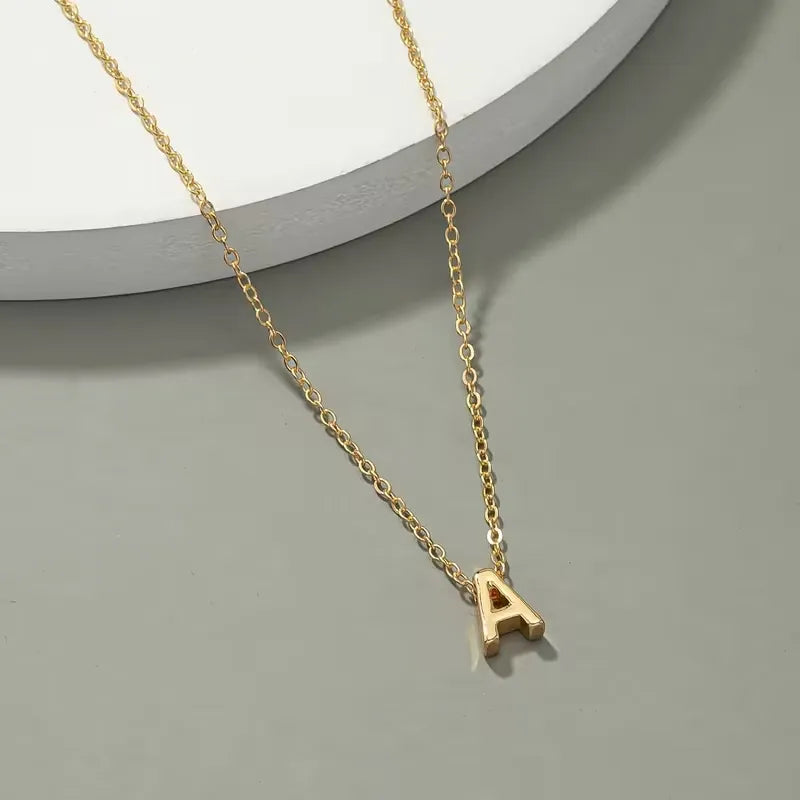 Golden-tone Letter Pendant