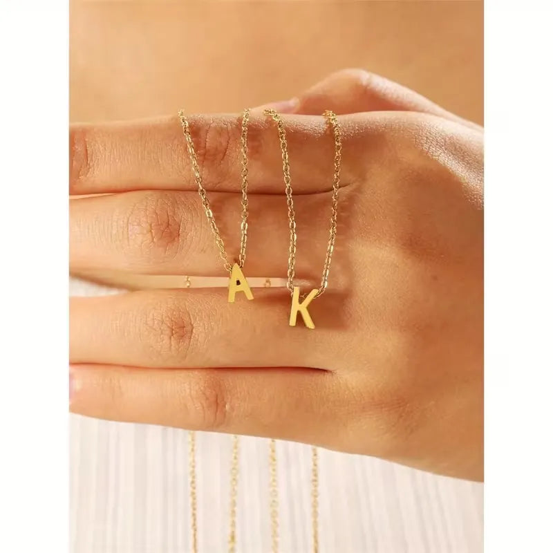 Golden-tone Letter Pendant