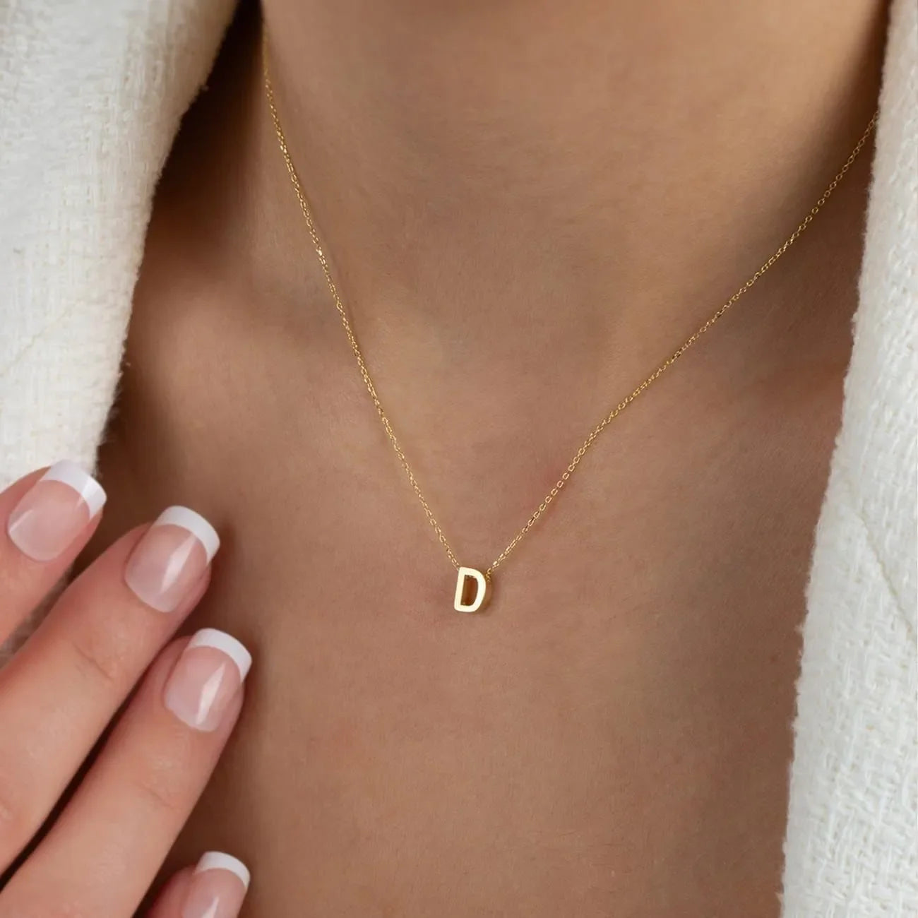 Golden-tone Letter Pendant