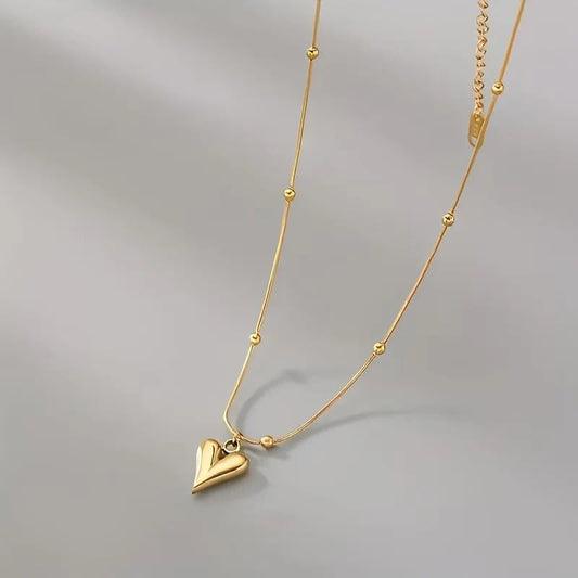 Golden Heart bead Pendant