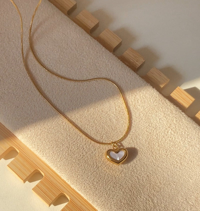 White Quartz Heart Necklace