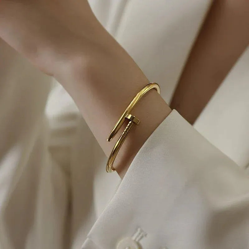 Golden Nail Bracelet