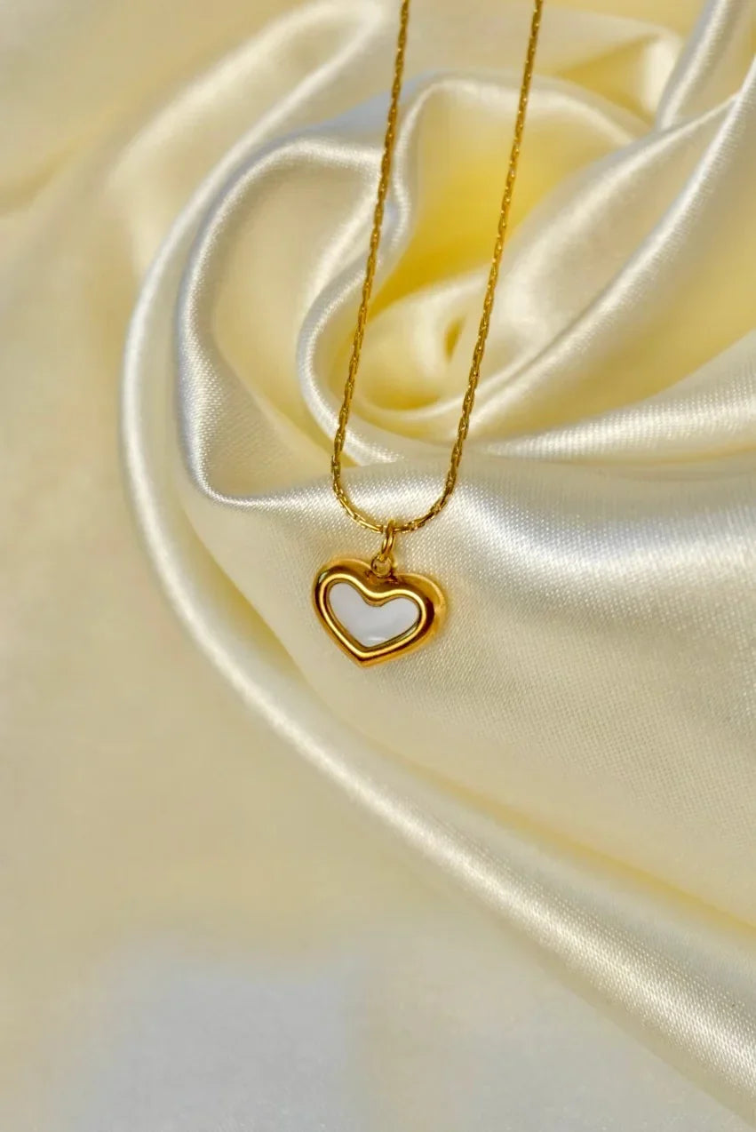 White Quartz Heart Necklace