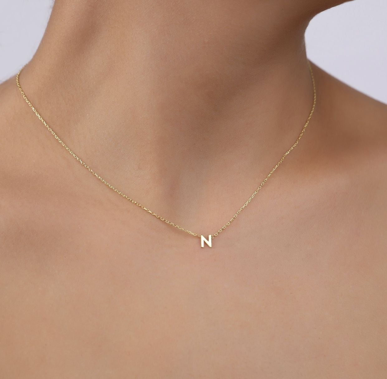 Golden-tone Letter Pendant